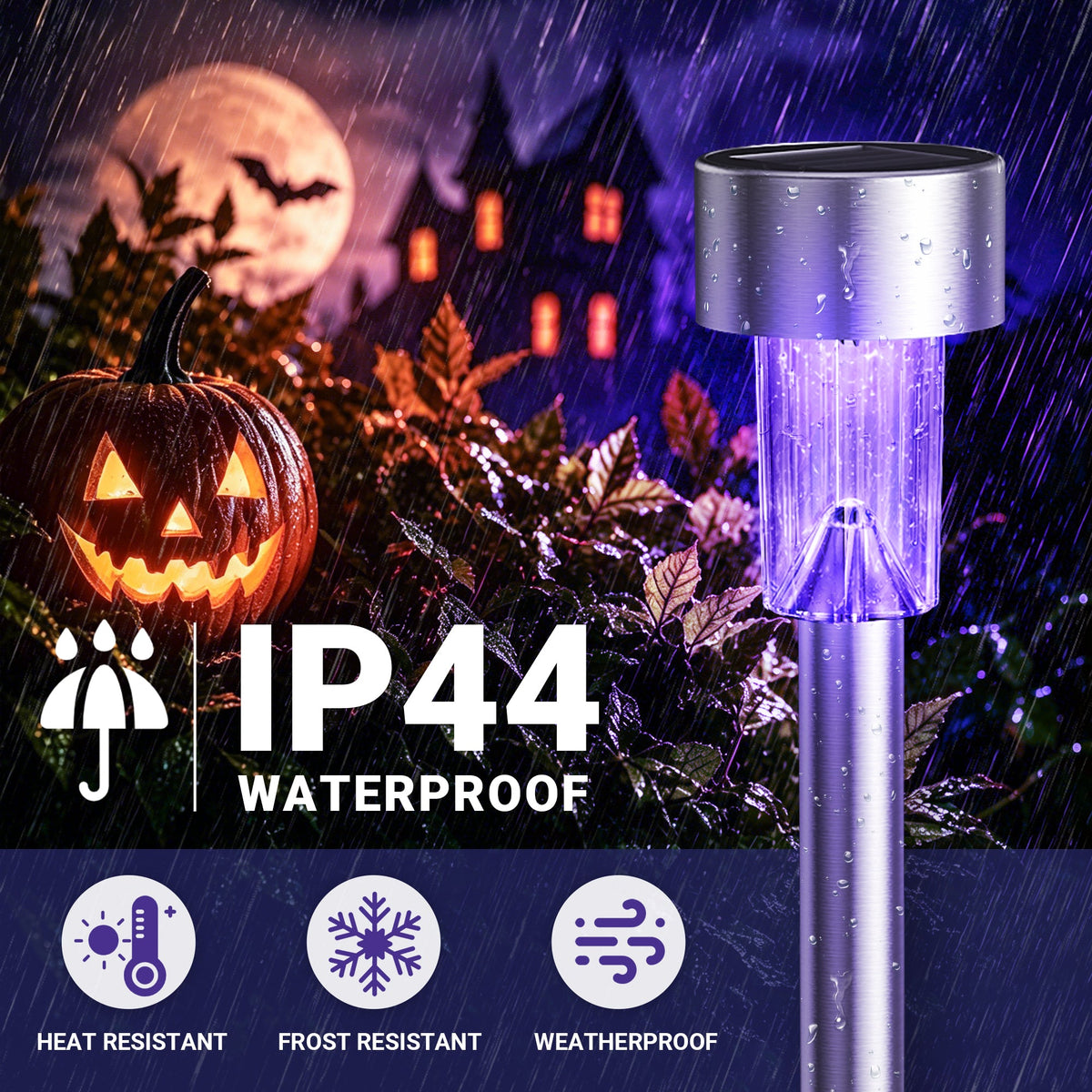 Solar Halloween Pathway Lights | Purple, 12 & 20 Pack