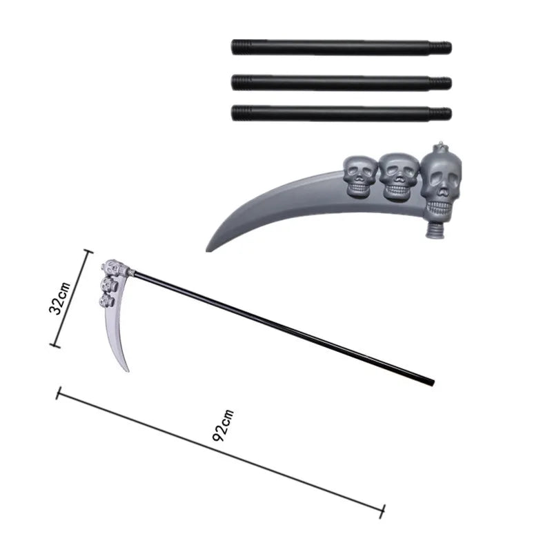 Kids Grim Reaper Costume | Glowing Red Eyes & Scythe